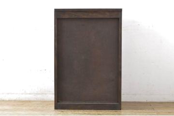 中古　軽井沢彫り　職人技が光る菖蒲の彫りが美しいチェスト(引き出し、衣装箪笥、収納タンス)(R-065221)