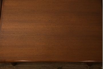 デンマークビンテージ　チーク材　無駄のないシンプルなデザインが魅力のエクステンションローテーブル(エクステンションテーブル、センターテーブル、座卓、北欧、ヴィンテージ)(R-065234)