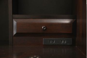 中古　北海道民芸家具　HM800　上質な作りが魅力のライティングビューロー(簿記机、ワークデスク、在宅用、在宅ワーク用、引き出し)(定価約30万8千円)(R-065237)