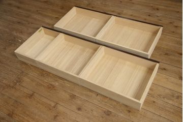 中古　北海道民芸家具　HM800　上質な作りが魅力のライティングビューロー(簿記机、ワークデスク、在宅用、在宅ワーク用、引き出し)(定価約30万8千円)(R-065237)