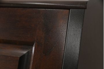 中古　北海道民芸家具　HM800　上質な作りが魅力のライティングビューロー(簿記机、ワークデスク、在宅用、在宅ワーク用、引き出し)(定価約30万8千円)(R-065237)