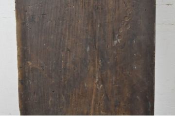 DIYなどにおすすめ!!使い込まれた風合いが魅力的な重厚な古材(テーブル、展示台、陳列台、作業台、天板、材料、資材)(R-065241)