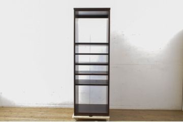 中古　美品!!　松本民芸家具　特注品　重厚な佇まいが魅力の縦型オープンラック(キャビネット、収納棚、シェルフ)(R-065244)