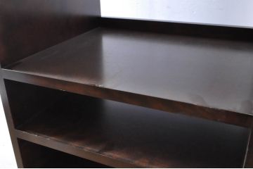 中古　美品!!　松本民芸家具　特注品　重厚な佇まいが魅力の縦型オープンラック(キャビネット、収納棚、シェルフ)(R-065244)