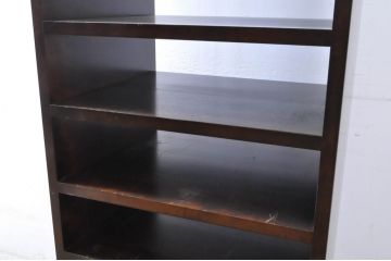 中古　美品!!　松本民芸家具　特注品　重厚な佇まいが魅力の縦型オープンラック(キャビネット、収納棚、シェルフ)(R-065244)