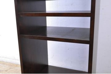 中古　美品!!　松本民芸家具　特注品　重厚な佇まいが魅力の縦型オープンラック(キャビネット、収納棚、シェルフ)(R-065244)