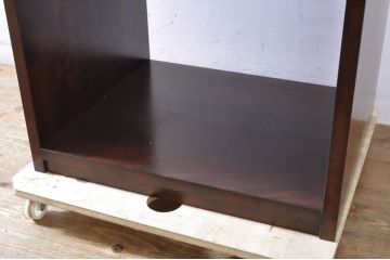 中古　美品!!　松本民芸家具　特注品　重厚な佇まいが魅力の縦型オープンラック(キャビネット、収納棚、シェルフ)(R-065244)