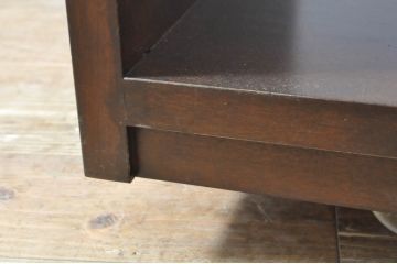 中古　美品!!　松本民芸家具　特注品　重厚な佇まいが魅力の縦型オープンラック(キャビネット、収納棚、シェルフ)(R-065244)