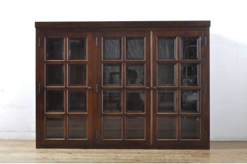 中古　美品　松本民芸家具　脚(台輪)リメイク　落ち着きのある大人空間を演出してくれるキャビネット(収納棚、戸棚、サイドボード)(R-065247)
