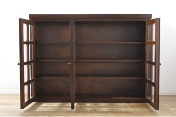 中古　美品　松本民芸家具　脚(台輪)リメイク　落ち着きのある大人空間を演出してくれるキャビネット(収納棚、戸棚、サイドボード)(R-065247)