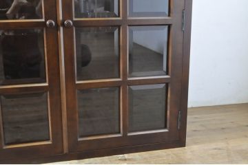 中古　美品　松本民芸家具　脚(台輪)リメイク　落ち着きのある大人空間を演出してくれるキャビネット(収納棚、戸棚、サイドボード)(R-065247)