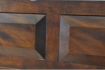 中古　美品　松本民芸家具　天板リメイク　シックな色合いが落ち着いた雰囲気を醸し出すサイドボード(カウンターテーブル、戸棚、収納棚、キャビネット)(R-065248)