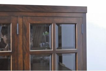中古　美品　松本民芸家具　脚(台輪)リメイク　落ち着きのある大人空間を演出してくれるキャビネット(収納棚、戸棚、サイドボード)(R-065249)