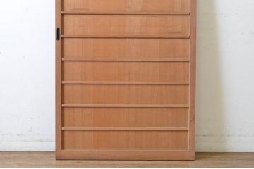 アンティーク建具　昭和初期　上手物!!　美しい柾目が魅力の舞良戸1枚(まいらど、板戸、引き戸)(R-065251)