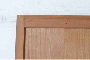 アンティーク建具　昭和初期　上手物!!　美しい柾目が魅力の舞良戸1枚(まいらど、板戸、引き戸)(R-065251)