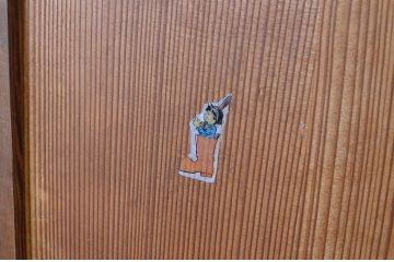アンティーク建具　昭和初期　上手物!!　美しい柾目が魅力の舞良戸2枚セット(まいらど、板戸、引き戸)(R-065252)