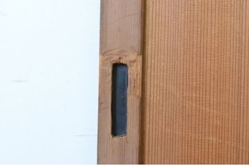 アンティーク建具　昭和初期　上手物!!　美しい柾目が魅力の舞良戸2枚セット(まいらど、板戸、引き戸)(R-065252)