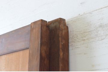 アンティーク建具　昭和初期　上手物!!　美しい柾目が魅力の舞良戸2枚セット(まいらど、板戸、引き戸)(R-065252)
