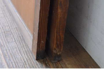 アンティーク建具　昭和初期　上手物!!　美しい柾目が魅力の舞良戸2枚セット(まいらど、板戸、引き戸)(R-065252)