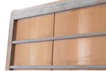 アンティーク建具　昭和初期　趣ある古い木味が魅力的な舞良戸2枚セット(まいらど、板戸、引き戸)(R-065253)