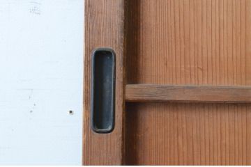 アンティーク建具　昭和初期　趣ある古い木味が魅力的な舞良戸2枚セット(まいらど、板戸、引き戸)(R-065253)