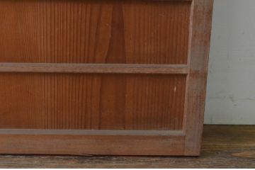 アンティーク建具　昭和初期　趣ある古い木味が魅力的な舞良戸2枚セット(まいらど、板戸、引き戸)(R-065253)