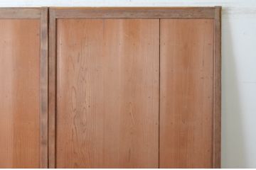 アンティーク建具　昭和初期　趣ある古い木味が魅力的な舞良戸2枚セット(まいらど、板戸、引き戸)(R-065253)