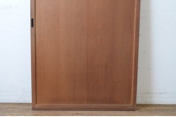 アンティーク建具　昭和初期　上手物!!　美しい柾目が魅力の舞良戸1枚(まいらど、横桟板戸、引き戸)(R-065254)