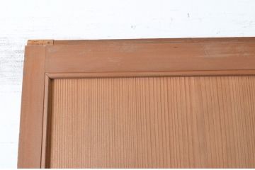 アンティーク建具　昭和初期　上手物!!　美しい柾目が魅力の舞良戸1枚(まいらど、横桟板戸、引き戸)(R-065254)