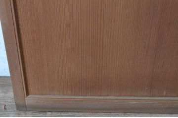 アンティーク建具　昭和初期　上手物!!　美しい柾目が魅力の舞良戸1枚(まいらど、横桟板戸、引き戸)(R-065254)
