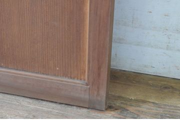アンティーク建具　昭和初期　上手物!!　美しい柾目が魅力の舞良戸1枚(まいらど、横桟板戸、引き戸)(R-065254)