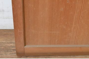 アンティーク建具　昭和初期　上手物!!　美しい柾目が魅力の舞良戸1枚(まいらど、横桟板戸、引き戸)(R-065255)