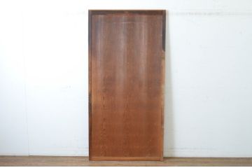 アンティーク建具　昭和初期　古い木味の舞良戸1枚(まいらど、横桟板戸、引き戸)(R-065256)
