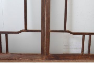 アンティーク建具　大正ロマン　ノスタルジックな雰囲気を醸し出すガラス窓4枚セット(引き戸、ガラス戸、建具)(R-065257)