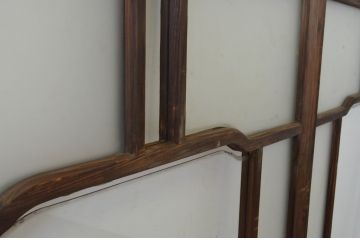 アンティーク建具　大正ロマン　ノスタルジックな雰囲気を醸し出すガラス窓4枚セット(引き戸、ガラス戸、建具)(R-065257)