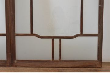 アンティーク建具　大正ロマン　ノスタルジックな雰囲気を醸し出すガラス窓3枚セット(引き戸、ガラス戸、建具)(R-065258)