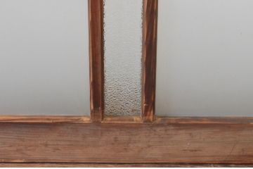 アンティーク建具　大正ロマン　ノスタルジックな雰囲気を醸し出すガラス窓3枚セット(引き戸、ガラス戸、建具)(R-065258)