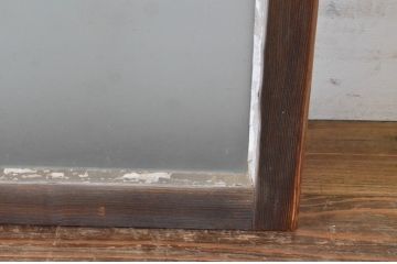 アンティーク建具　上手物!　古い木味の面取り桟ガラス窓2枚セット(ガラス戸、引き戸)(R-065265)