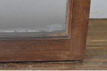 アンティーク建具　上手物!　古い木味の面取り桟ガラス窓2枚セット(ガラス戸、引き戸)(R-065267)