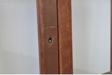 アンティーク建具　上手物!　古い木味の升目格子のガラス窓4枚セット(マス目、ガラス戸、引き戸)(R-065268)