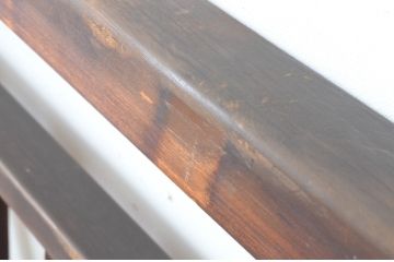 和製アンティーク　昭和初期　立派な古いお屋敷で使われていた幅約2.7メートルの手すり(手摺、柵、欄干、木製フェンス)(R-065276)