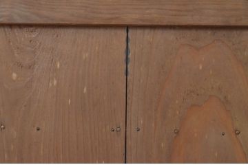 アンティーク建具　昭和初期　古い木味の舞良戸窓2枚セット(まいらど、板戸、引き戸)(R-065279)