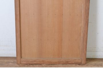 アンティーク建具　凝った作り!　縦でも横でも使える木味の小さなマス目(升目)格子扉1枚(きつね格子、狐格子、板戸、格子戸、小扉、ドア)(R-065281)