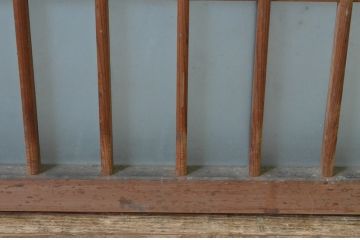 アンティーク建具　古い木味の格子入り横長ガラス窓4枚セット(ガラス戸、引き戸、明かり取り、明り取り、欄間)(R-065285)