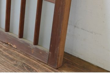 アンティーク建具　和の雰囲気を演出する格子入りの明かり取り1枚(ガラス欄間、明り取り、建具)(R-065291)
