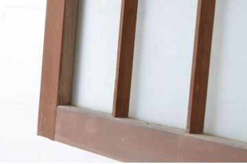 アンティーク建具　和の雰囲気溢れるガラス入り格子欄間3枚セット(明り取り、明かり取り)(R-065302)