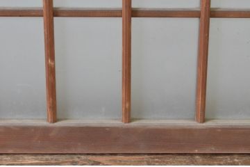 アンティーク建具　和の雰囲気溢れるガラス入り格子欄間3枚セット(明り取り、明かり取り)(R-065302)