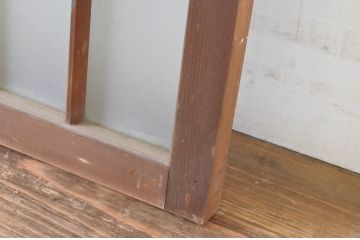 アンティーク建具　和の雰囲気溢れるガラス入り格子欄間3枚セット(明り取り、明かり取り)(R-065302)