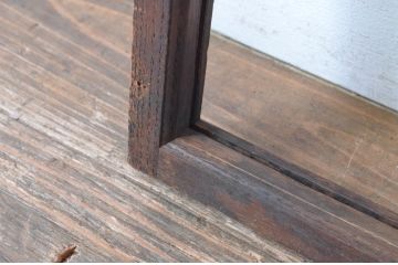 アンティーク建具　和の雰囲気溢れるガラス入り欄間1枚(明り取り、明かり取り)(R-065305)