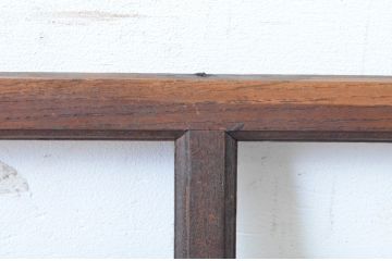 アンティーク建具　和の雰囲気溢れるガラス入り欄間1枚(明り取り、明かり取り)(R-065305)